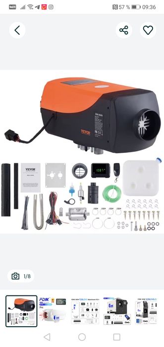 Încălzitor mototina sirocou webasto 8kw nou