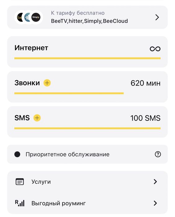 Шексиз интернетпен Семейный тариф Безлимитный интернет Билайн
