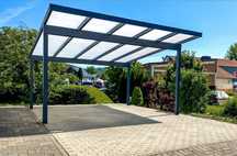 Carport lemn cu acoperis policarbonat / copertina auto / garaj masina