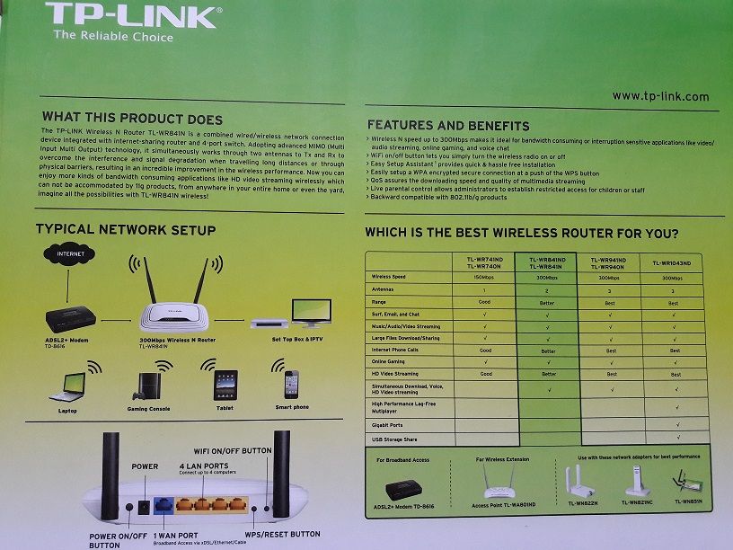 Router wireless TP-Link TL-WR841N
