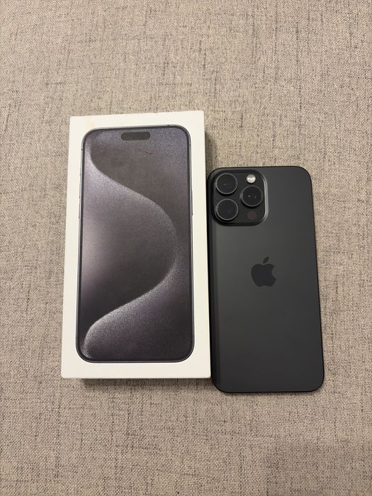 iphone 15 pro max 256gb black titanium, ca nou, ,baterie 93%