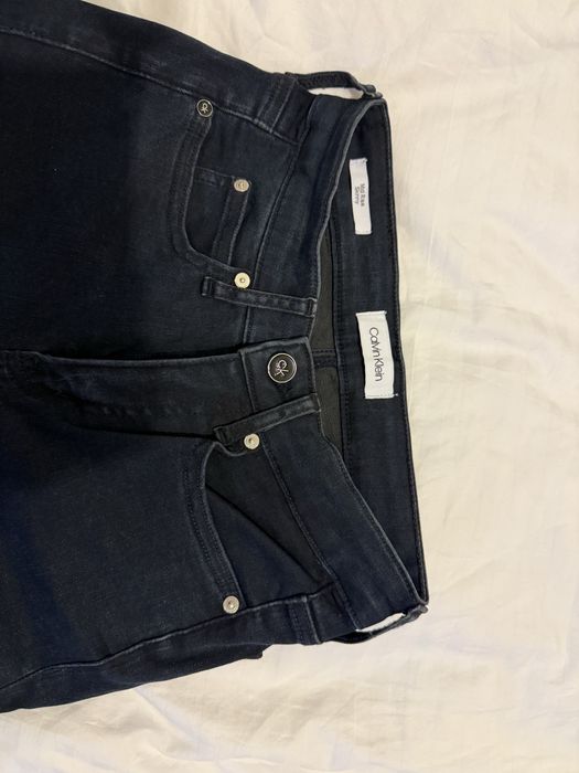 Blugi skinny talie medie Calvin Klein