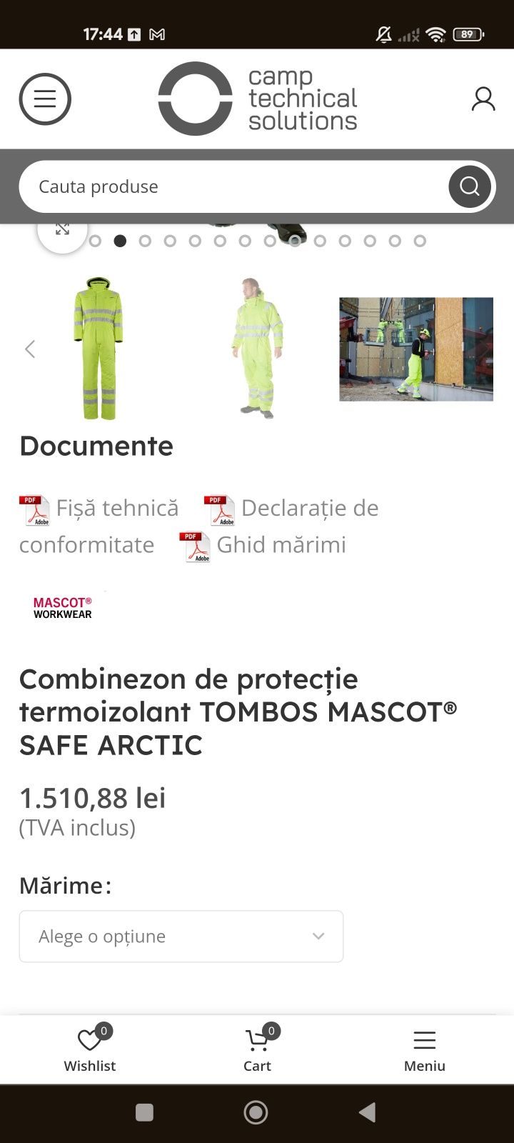 Combinezon de protecție termoizolant TOMBOS MASCOT® SAFE ARCTIC