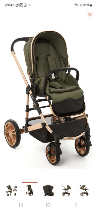 Коляска прогулочная Wingoffly U8, зеленый