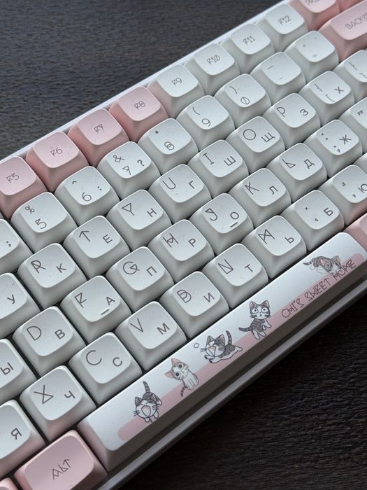 розовая клавиатура с подсветкой,беспроводная