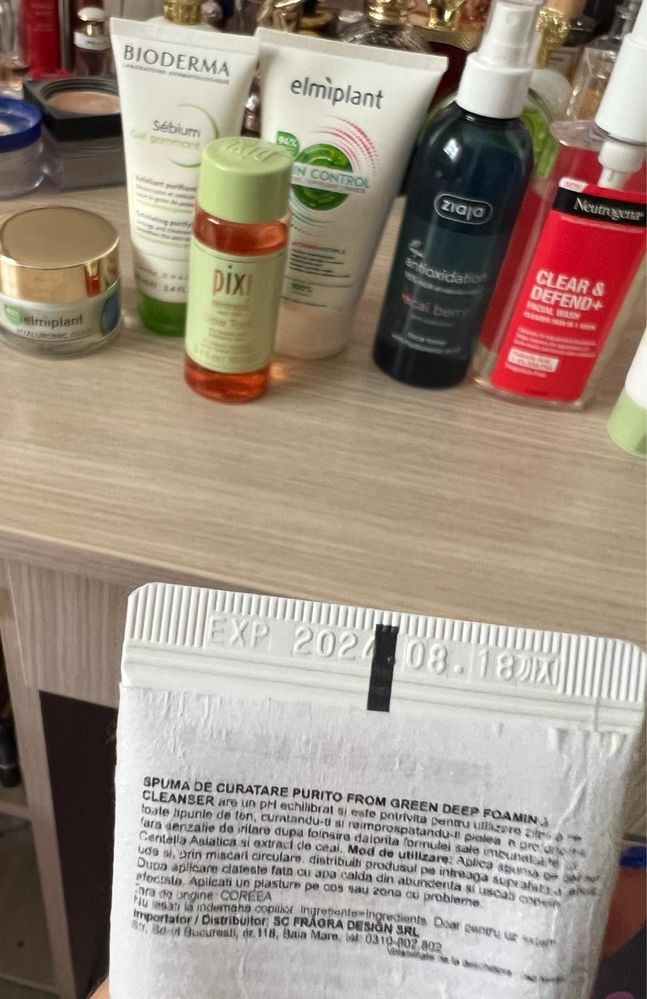 Produse skincare Purito, Pixi, Elmiplant, Bioderma sebium, Neutrogena