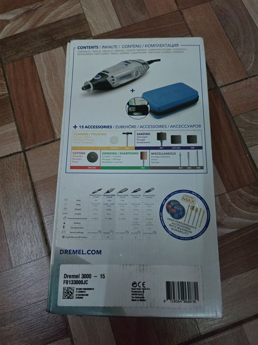 Unealta multifunctionala Dremel 3000-15, 130 W, 33000 RPM, 230 V + 15