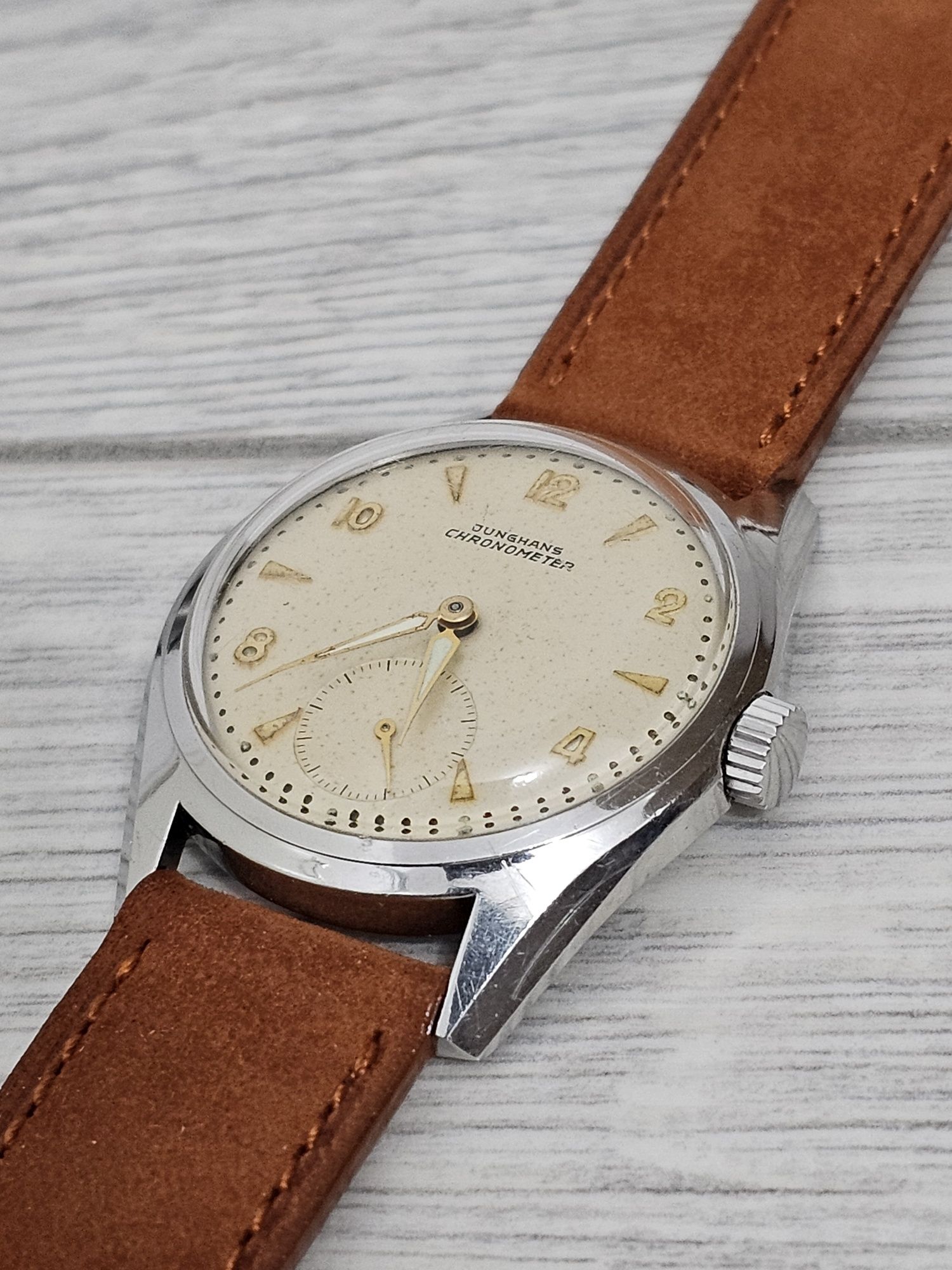 Ceas Junghans Chronometer Doctor's Watch Mecanic 1950 Vintage Rar