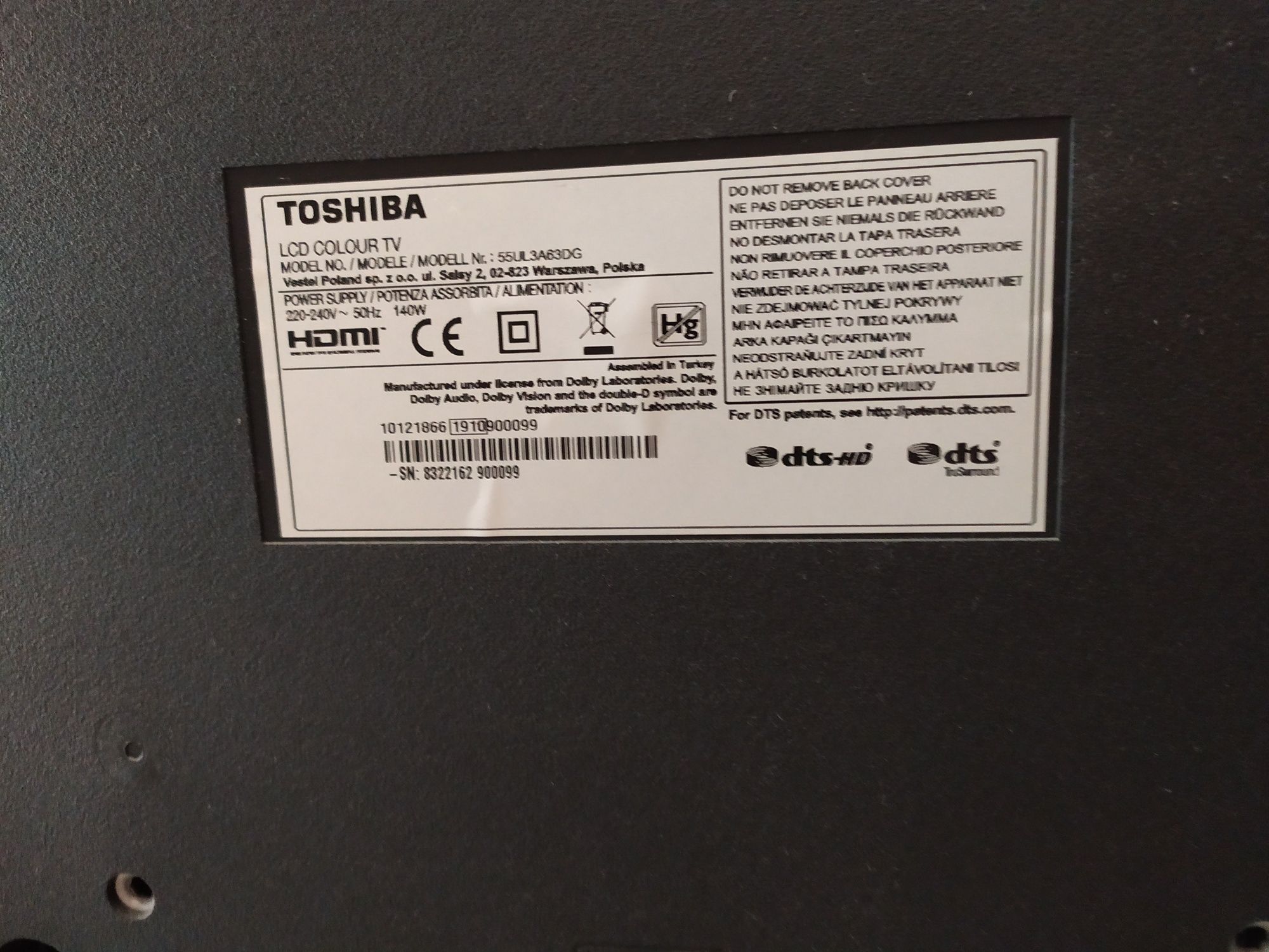 Телевизор Toshiba 55UL3A63DG!