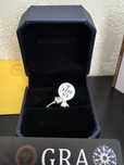 Inel Moissanite 1 Carat din Argint 925 cu Certificat GRA – Mărimea 52