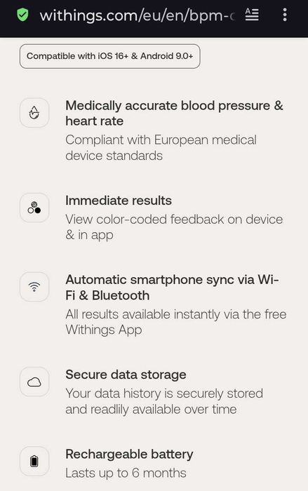 Апарат за кръвно професионален Whitings BPM connect