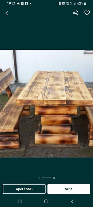 Mobilier rustic grădina