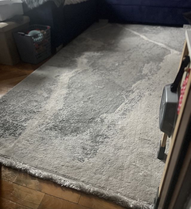 Covor 290x200 nuante de gri inchis si deschis