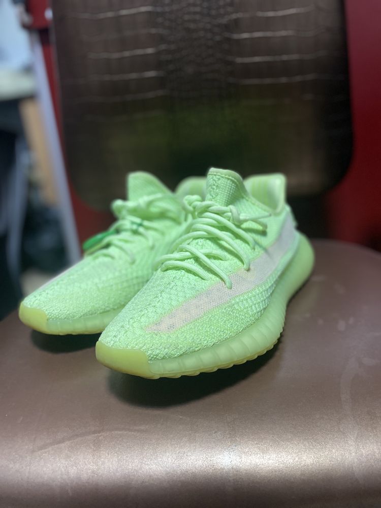 Yeezy 350 v2 green glow