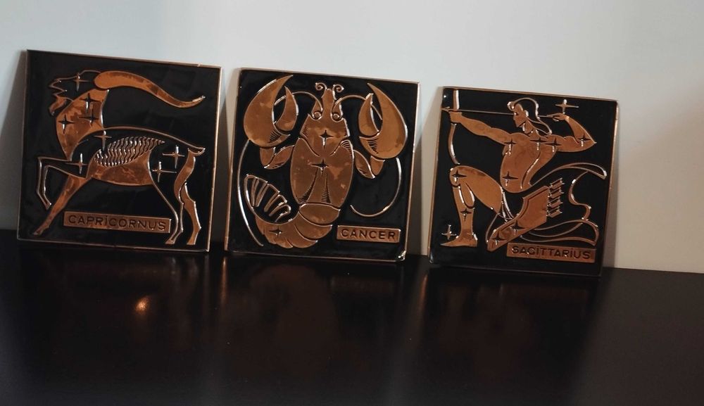 Панно советские: Знаки Зодиака; 3 шт