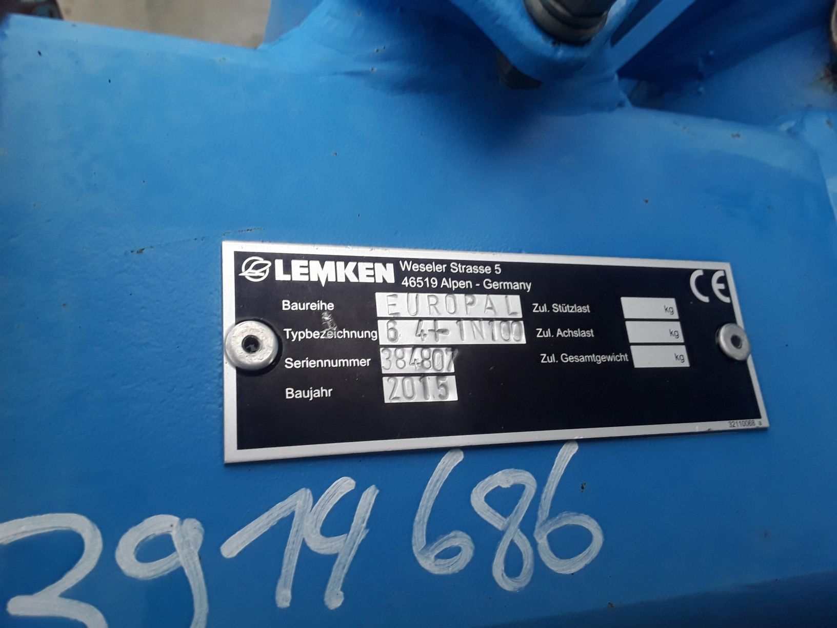 Lemken EurOpal 6 4+1 N/100- An fabr.  2015