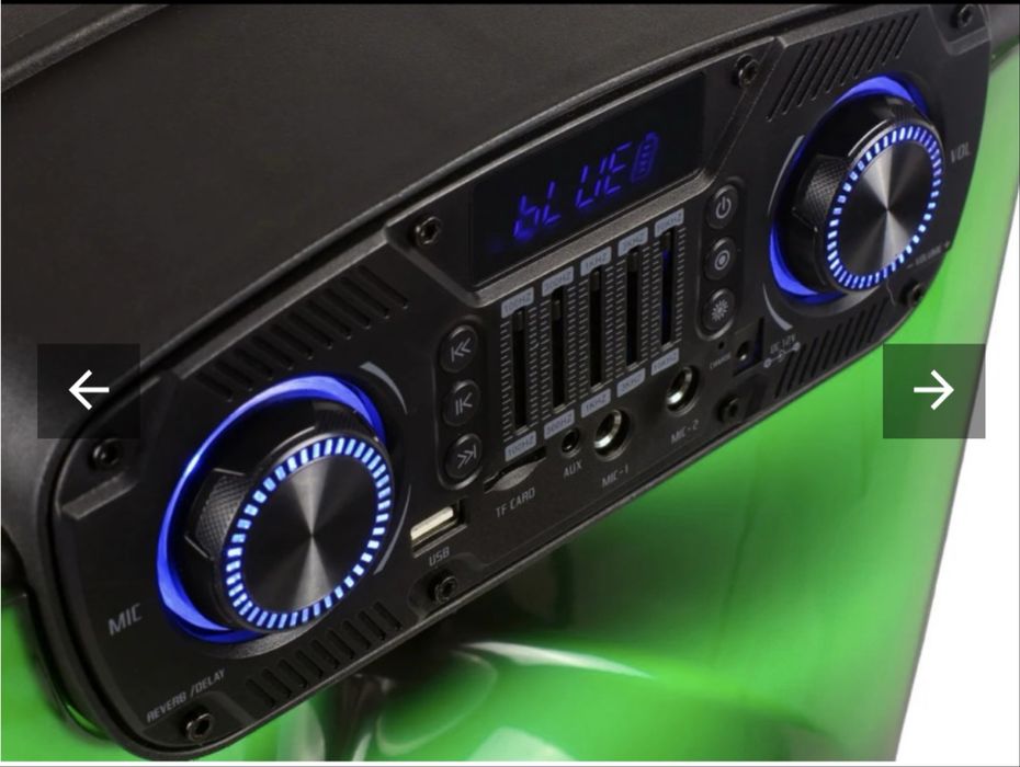 Караоке тонколона с bluetooth и цветомузика 15 два безжични микрофона