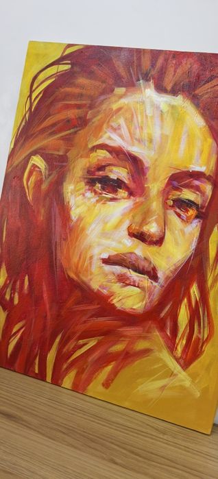 Портрет девушки. 80-60 см. Холст, акрил