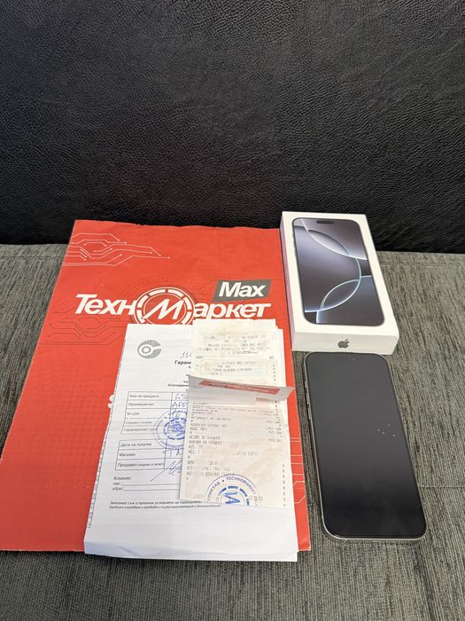 КАТО НОВ 256GB iPhone 16 Pro Max Техномаркет Гаранция 2026 White