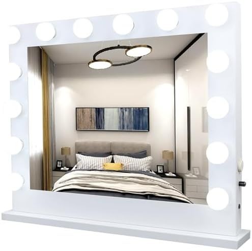 Голям размер Гримьорско LED димируемо Козметично огледало