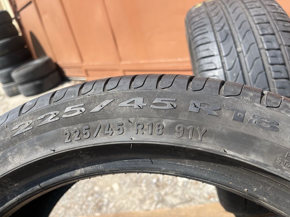 2 бр. летни гуми 225/45/18 Pirelli RSC 6,2 mm DOT 4921