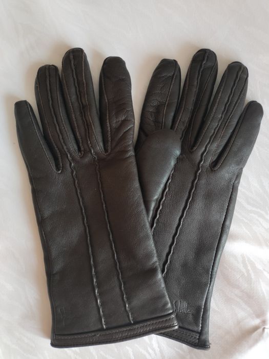 Перчатки женские кожаные