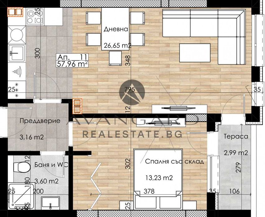 Продава се Двустаен апартамент в Пловдив, Остромила - 82 кв.м за 1125 €/кв.м - Снимка #6