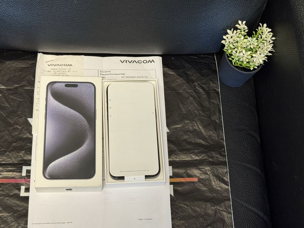 КАТО НОВ 512GB iPhone 15 Pro Max Vivacom Гаранция до 2026 Blue