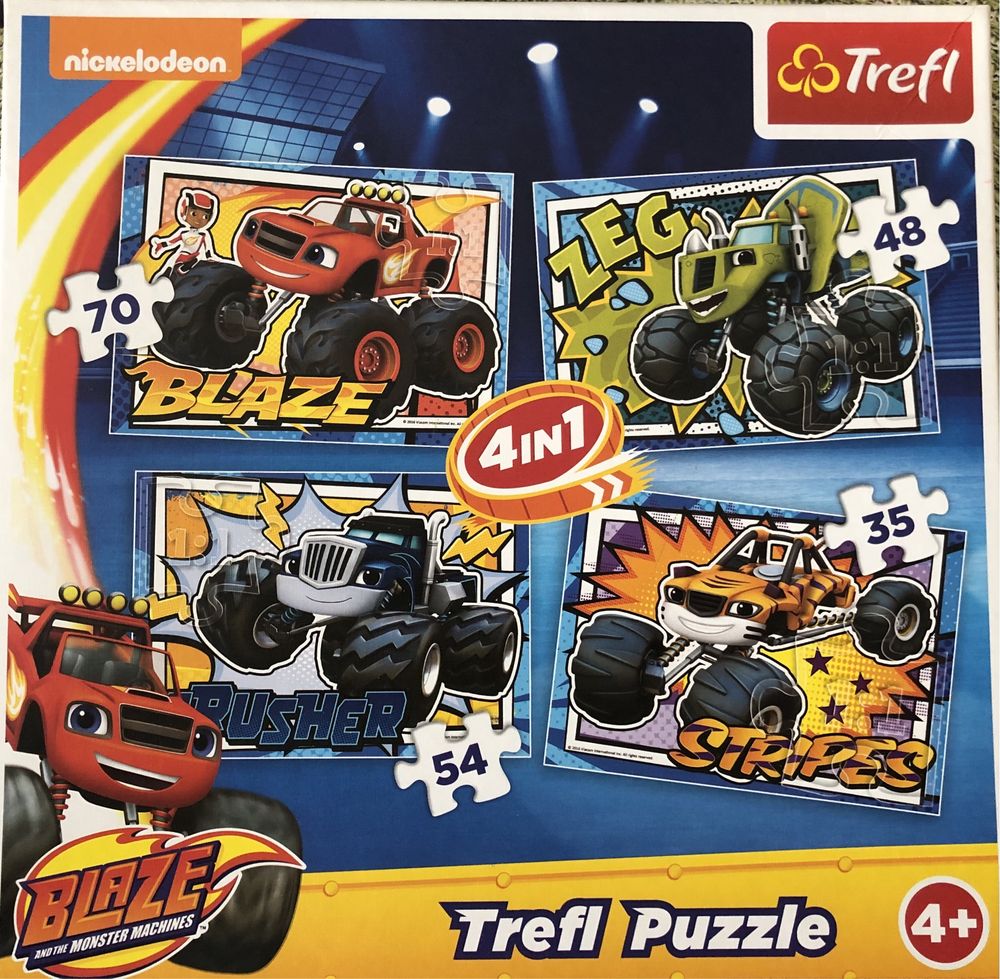 4 пъзела Ravensburger и Trefl 3+, 4+, 5+, много запазени