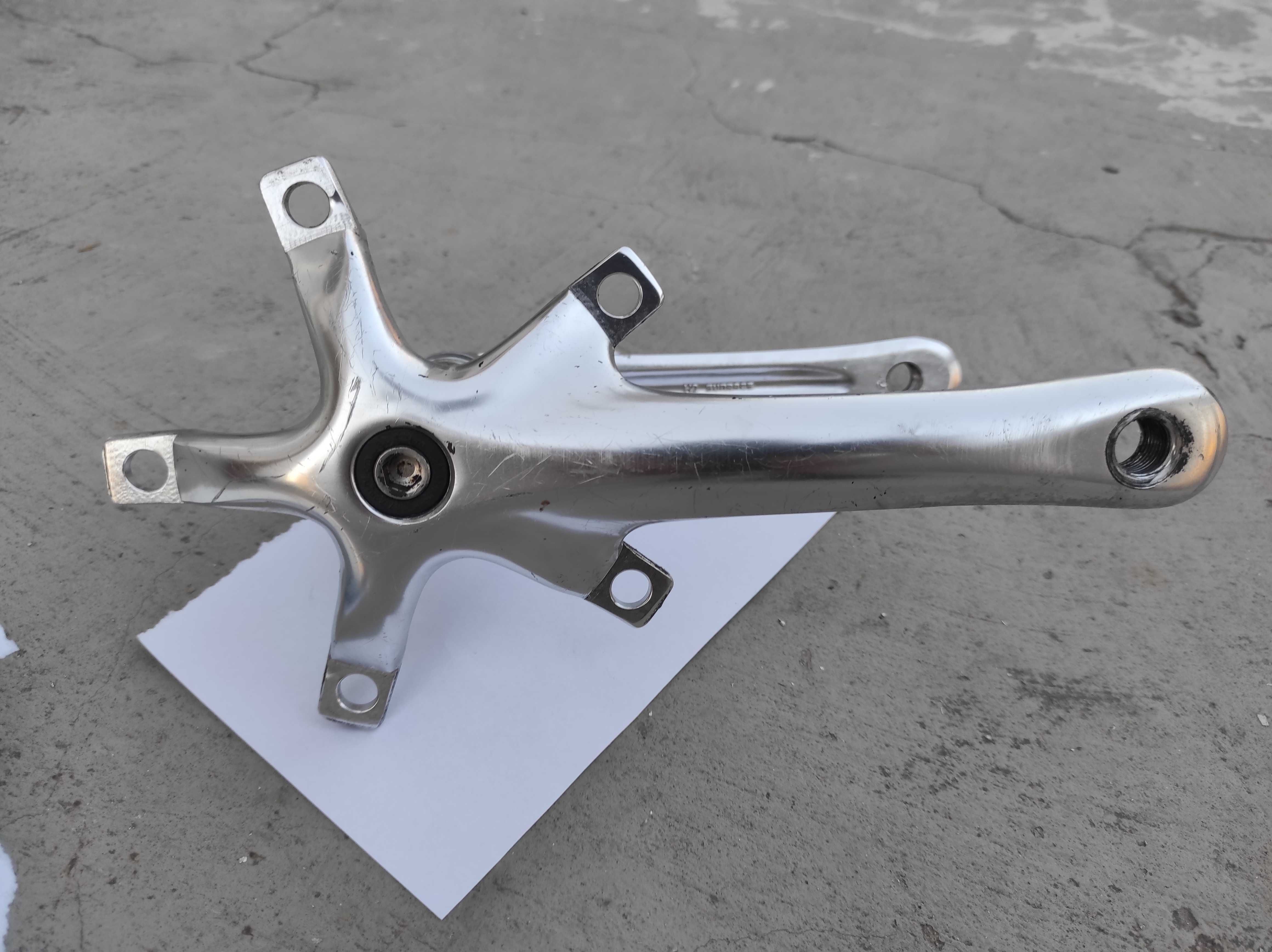Angrenaj pedalier aluminiu BCD130 cu butuc