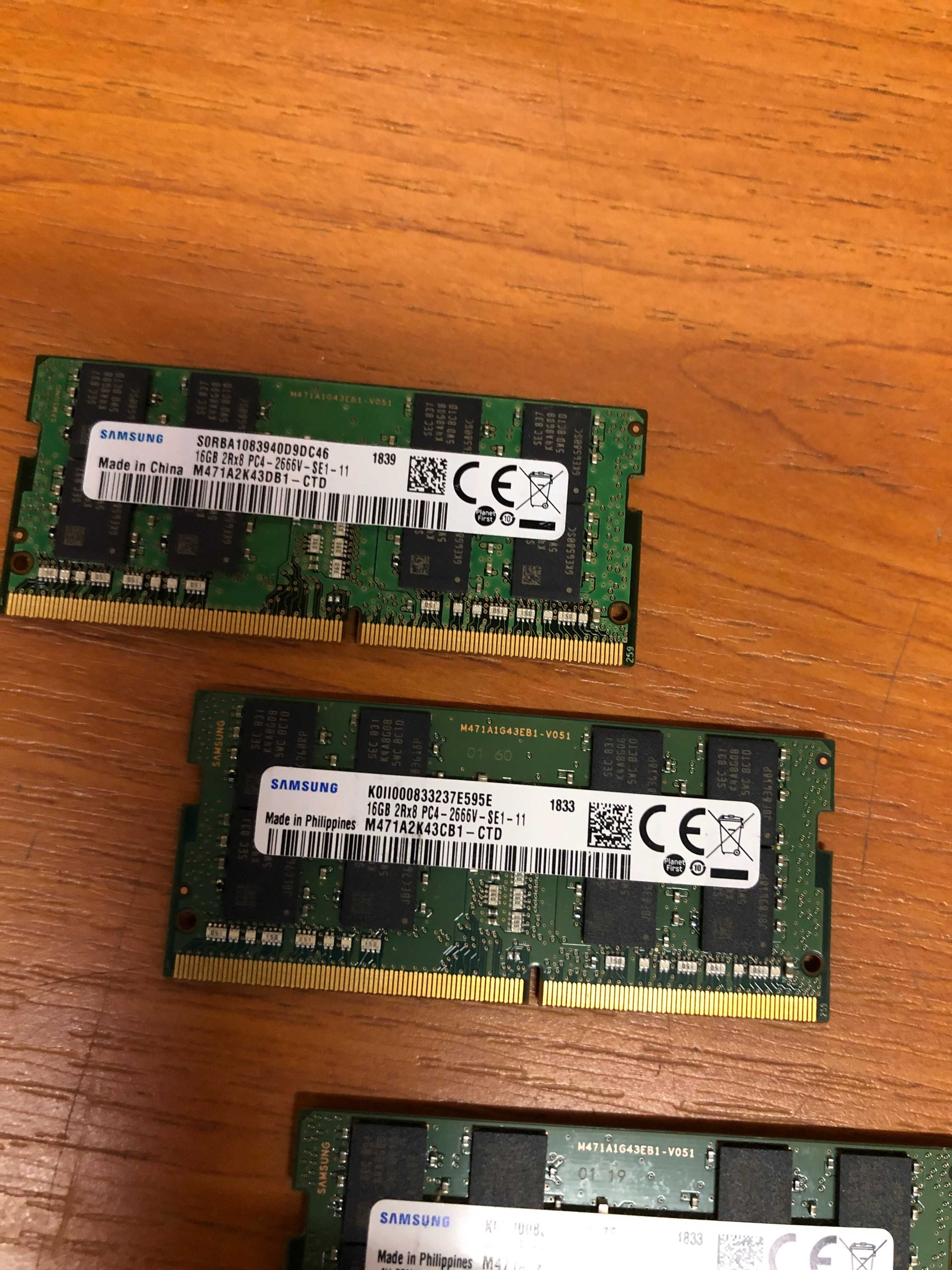 Memorii laptop Sodimm DDR4 16 gb PC4 2666, MT, Samsung, Hynix