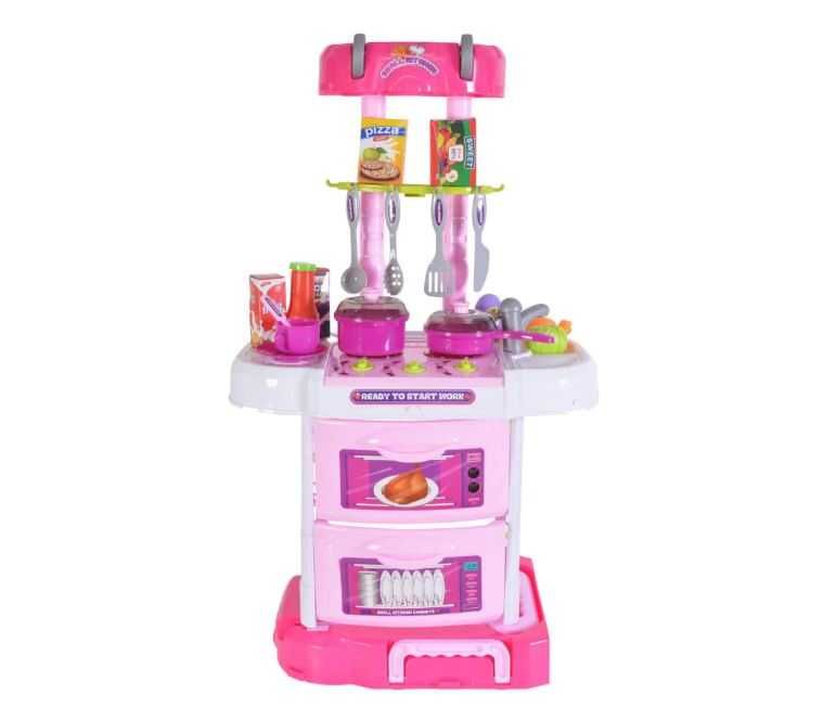 Bucatarie Little chef copii 3in1 tip troller,sunete+lumini+accesorii