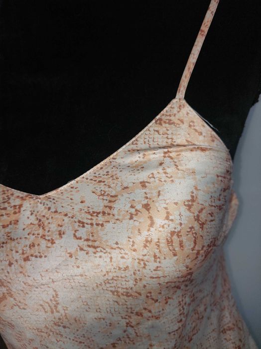 Top satinat NOU imprimeu animal print