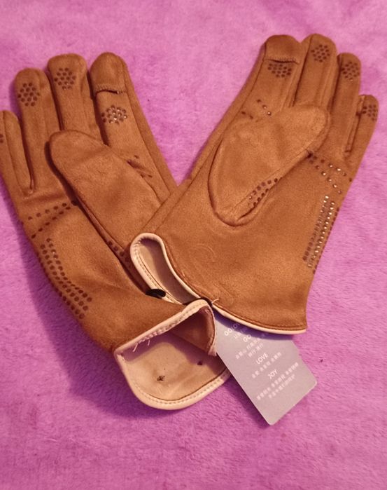 Mănuși bărbați pielea compatibil cu ecran tactil