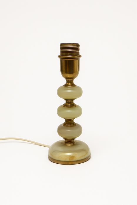 Настолна лампа месинг и оникс Италия 1960те години