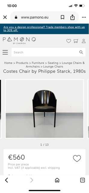 6 x Driade Costes by Philippe Stark for Aleph dining / lounge chairs