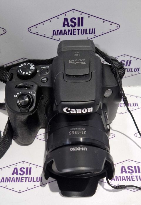 Aparat foto digital CANON PowerShot SX70 HS, 20 MP, 4K, Wi-Fi, negru