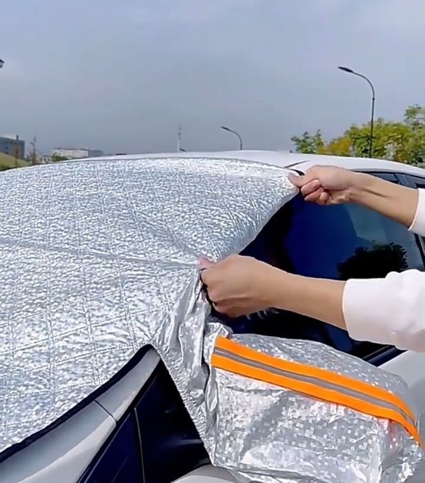 Prelata auto parbriz și oglinzi, Material Termic Grindina Gheata și UV