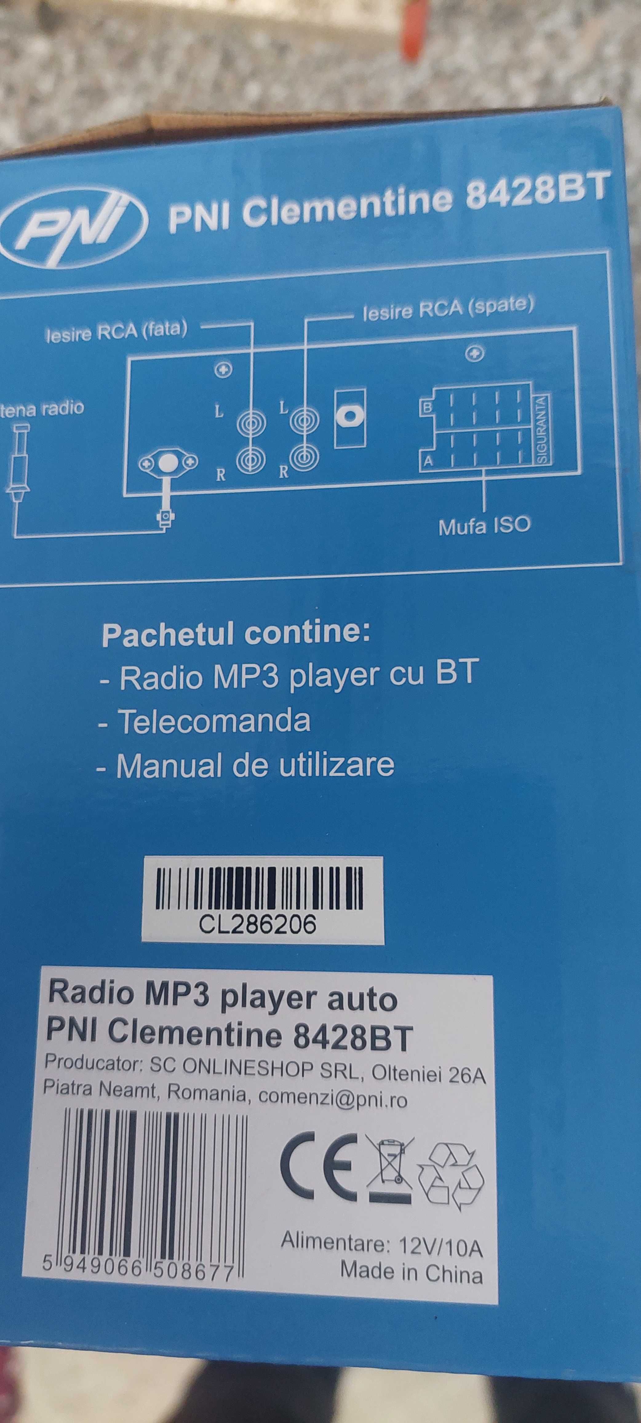 Radio MP3 player auto cu Bluetooth PNI Clementine