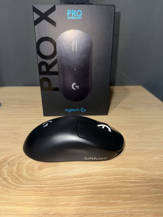 Гейминг мишка Logitech - PRO X SUPERLIGHT, оптична, безжична, черна