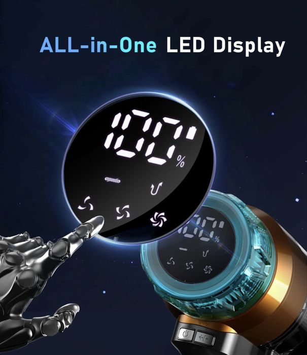 Мощна безкабелна прахосмукачка 600W 55kPa