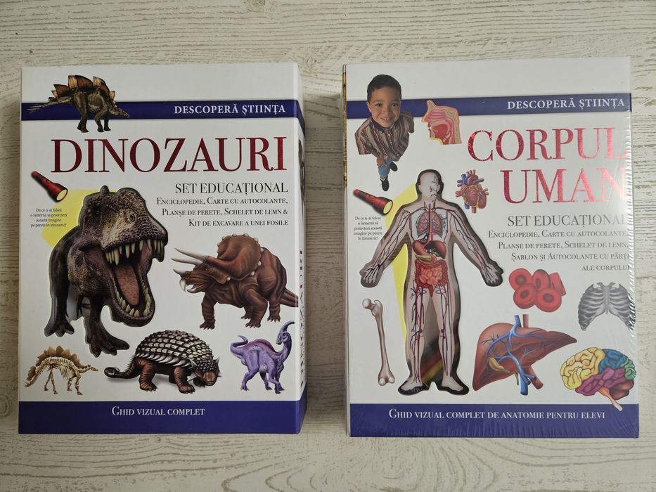 Descoperă Știința – Seturi educaționale: Dinozauri, Corpul uman