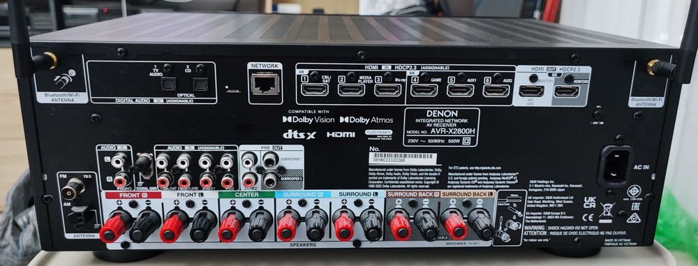 Denon AVR X2800H - 7.2 | 8k | dolby atmos | ca nou