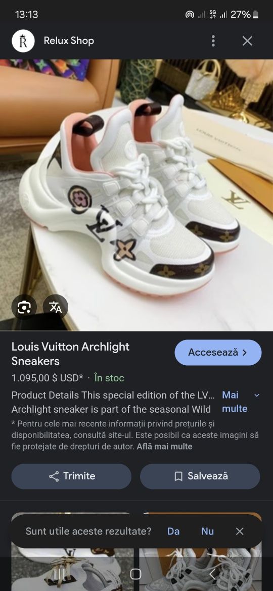 Adidasi originali Louis Vuitton dama nr 37