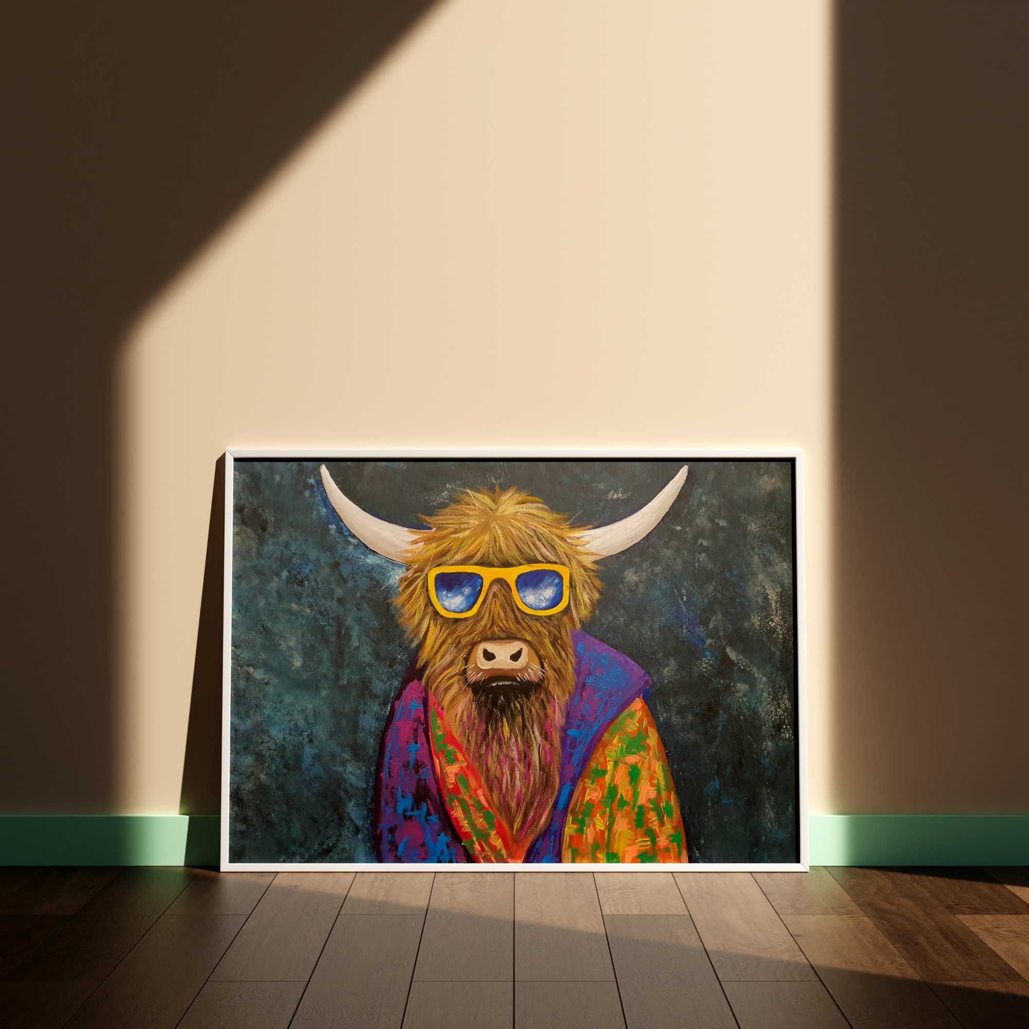 Tablou abstract modern - original - Animal Mafia - Highland Cow