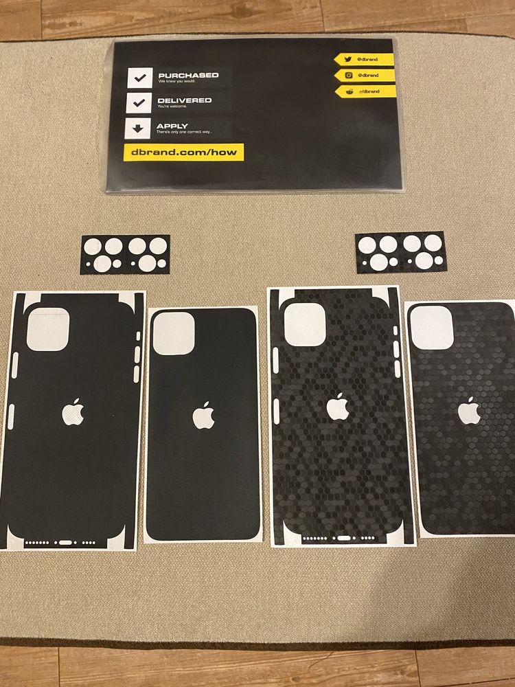 Skin Dbrand folie iphone 11 PRO MAX spate margini camere negru mat