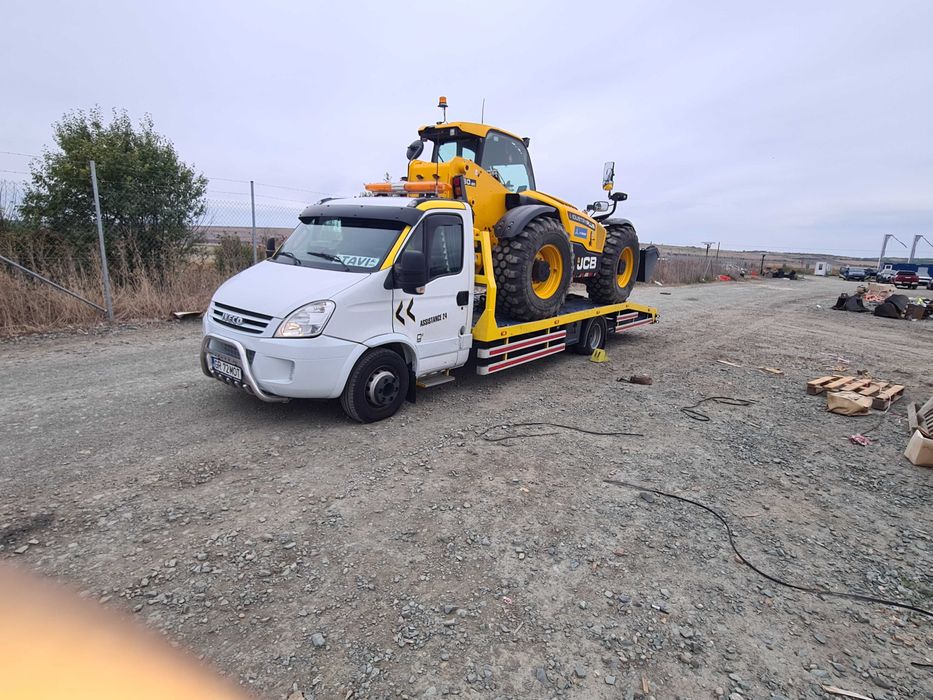Tractari auto Transport utilaje tractor u650 manitou microbuz dube etc