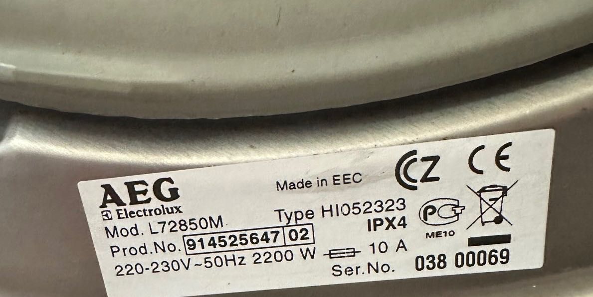 Пералня AEG Elektroluks Model L72850 M