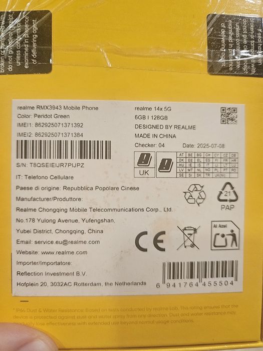 Смартфон Realme 14x 5G 6gb 128gb