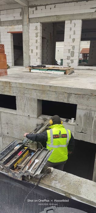 Carotare si taieri beton cu disc diamantat, taiere beton placa, zid